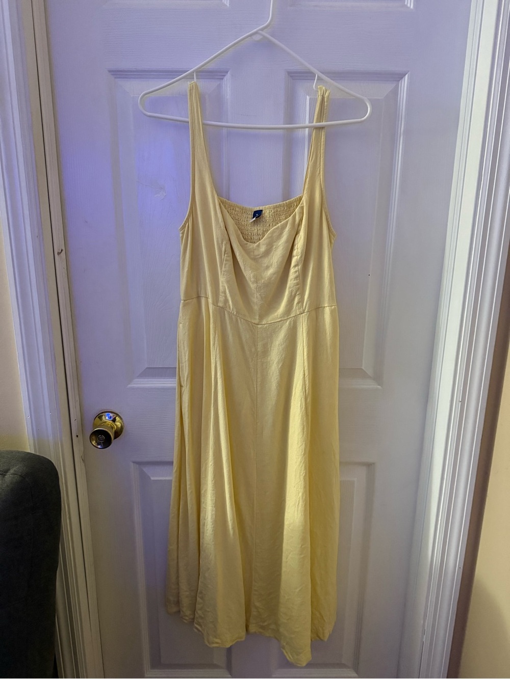 Old Navy Pale Yellow Slip Maxi Dress
